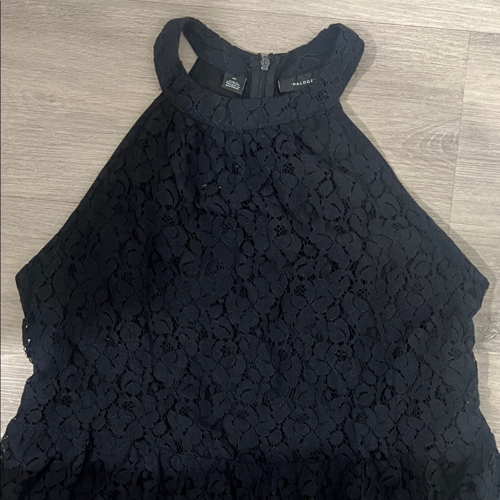 Halogen Black Lace‎ Halter Top, Size Medium - Picture 2 of 5